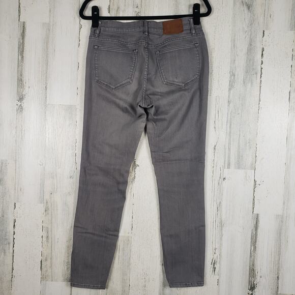 J. Crew Faded Grey Wash Denim Toothpick Skinny Jeans Women's Size 28 - Picture 6 of 11
